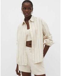 Stradivarius - Linen Blend Shirt - Lyst