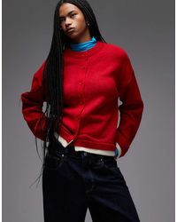 ASOS - Knitted Oversized Cardigan With Double Layer - Lyst