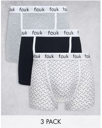 French Connection – 3er-pack boxershorts - Weiß