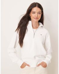 GANT - Shield Logo Half Zip Sweatshirt - Lyst