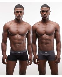 adidas - Originals Comfort Rib 2 Pack Trunks With Woven Logo - Lyst
