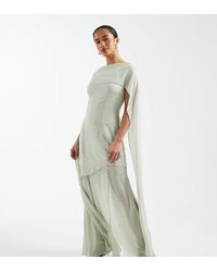TFNC London - Bridesmaid Chiffon Sheer Skirt Scarf Detail Maxi Dress - Lyst