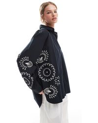 French Connection - Cambria - chemise brodée en coton - Lyst