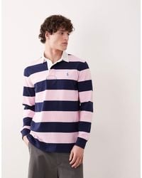 Polo Ralph Lauren - Polo style rugby à manches longues et logo emblématique - et bleu marine - Lyst