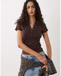 Cotton On - Hold Me Short Sleeve Polo Top - Lyst