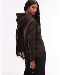 AllSaints - Lace Trim Hoodie - Lyst