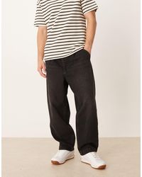 ASOS - Relaxed Tapered Pleated Jeans - Lyst