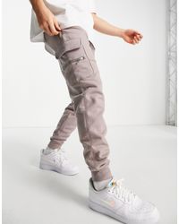 River Island Slim Cargo joggers in 