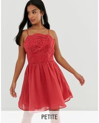 Chi Chi London Korte Kanten Skaterjurk - Rood