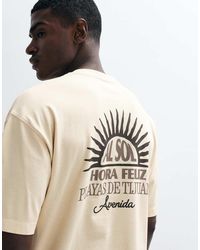 ASOS - Heavyweight Oversized T-shirt With Sun Graphic - Lyst
