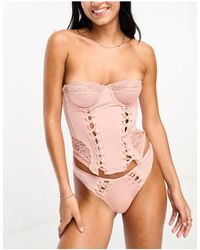 We Are We Wear - Vintage Style Thong With Lace Up Detail - Lyst