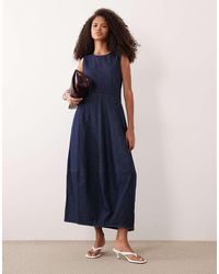 ARKET - Volume Sleeveless Denim Dress - Lyst