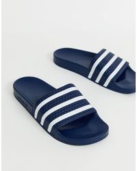 adidas originals adilette sliders in black cq3094