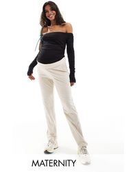 Mama.licious - Mamalicious Maternity Under The Bump Lightweight Summer Wide Leg Trousers - Lyst