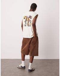 ASOS - Oversized Tank With Floral Sports Graphic - Lyst