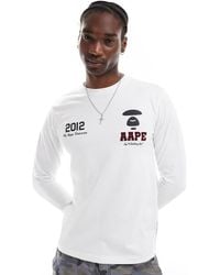 Aape By A Bathing Ape - Aape By A Bathing Ape Logo Long Sleeve T-shirt With Back Print - Lyst