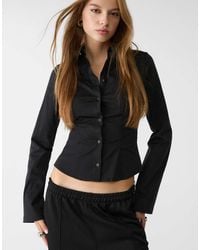 Stradivarius - Fitted Shirt With Sleeves - Lyst