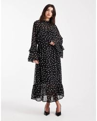 Object - Boho Style Ruffle Maxi Dress - Lyst