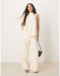 ASOS - Tailored Textured Halter Neck Top Co-ord - Lyst
