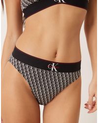Calvin Klein - Graphic Logo High Waist Bikini Briefs - Lyst