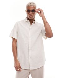 ASOS - Regular Smart Linen Mix Shirt - Lyst