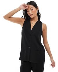 Vero Moda - Longline Jersey Crepe Waistcoat Co-ord - Lyst