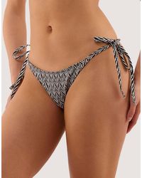 Wolf & Whistle - Misqua Textured Tie Side Bikini Brief - Lyst