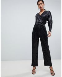 Y.A.S All Over Sequin Wideleg Jumpsuit - Black
