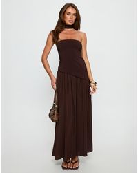 Princess Polly - Tailored Bandeau Chiffon Hem Scarf Detail Maxi Dress - Lyst
