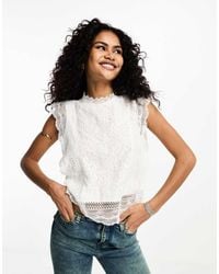 ONLY - Lace Detail Top - Lyst
