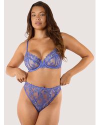 Playful Promises - Eva Space Dust Embroidery High Waist Thong - Lyst