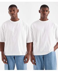 ASOS - Confezione Da 2 T-Shirt Oversize Basic Bianche - Lyst