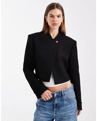 ASOS - Wrap Lapel Cropped Blazer - Lyst