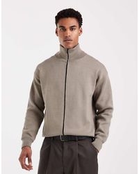 River Island - Essential Zip Through Sweatshirt - Lyst