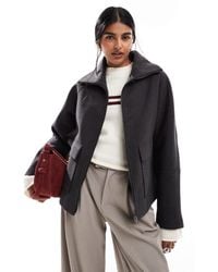 ASOS - Formal Pocket Detail Harrington Coat - Lyst