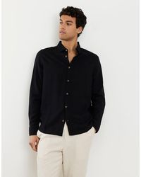 River Island - Regular Fit Linen Blend Shirt - Lyst