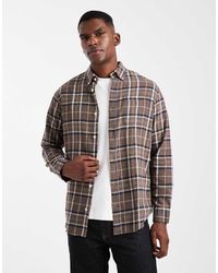 Jack & Jones - Camisa Beis A Cuadros De -Neutro - Lyst