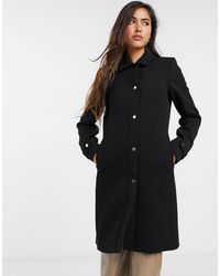 Mango Straight Coat - Black