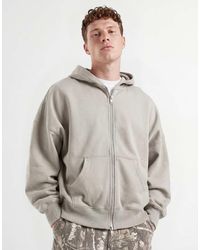 ASOS - Premium Heavyweight Extreme Oversized Zip Through Hoodie - Lyst