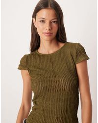 ASOS - Textured Ruffle Baby Tee - Lyst