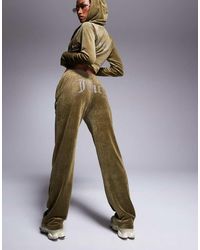Juicy Couture - Joggers De Pernera Recta De Velour De (Parte De Un Conjunto) - Lyst
