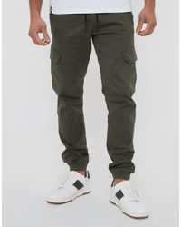 Threadbare - Cotton Jogger Style Cargo Trousers With Stretch - Lyst