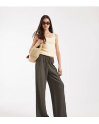 ONLY - High Waist Crinkle Textured Trousers - Lyst
