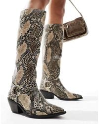SEQWL - Knee High Western Boot - Lyst