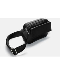 Pull&Bear - Borsa A Tracolla Nera Con Patta - Lyst