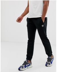 adidas Originals Joggers With Logo Embroidery in Black for Men - Lyst
