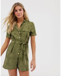 miss selfridge sage playsuit