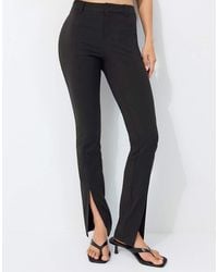 Stradivarius - Bengaline Trousers With Splits - Lyst