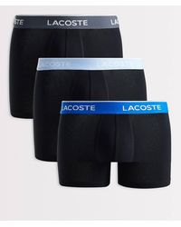 Lacoste - 3 Pack Blue Waistband Boxer Briefs - Lyst