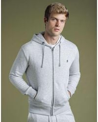 French Connection - Cotton Blend Zip Hoody - Lyst